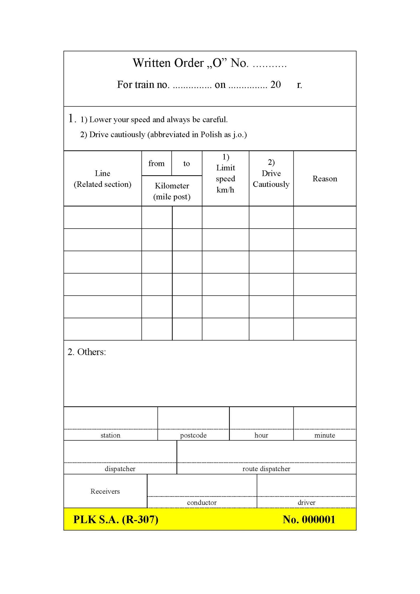 Written Orders - SimRail Wiki